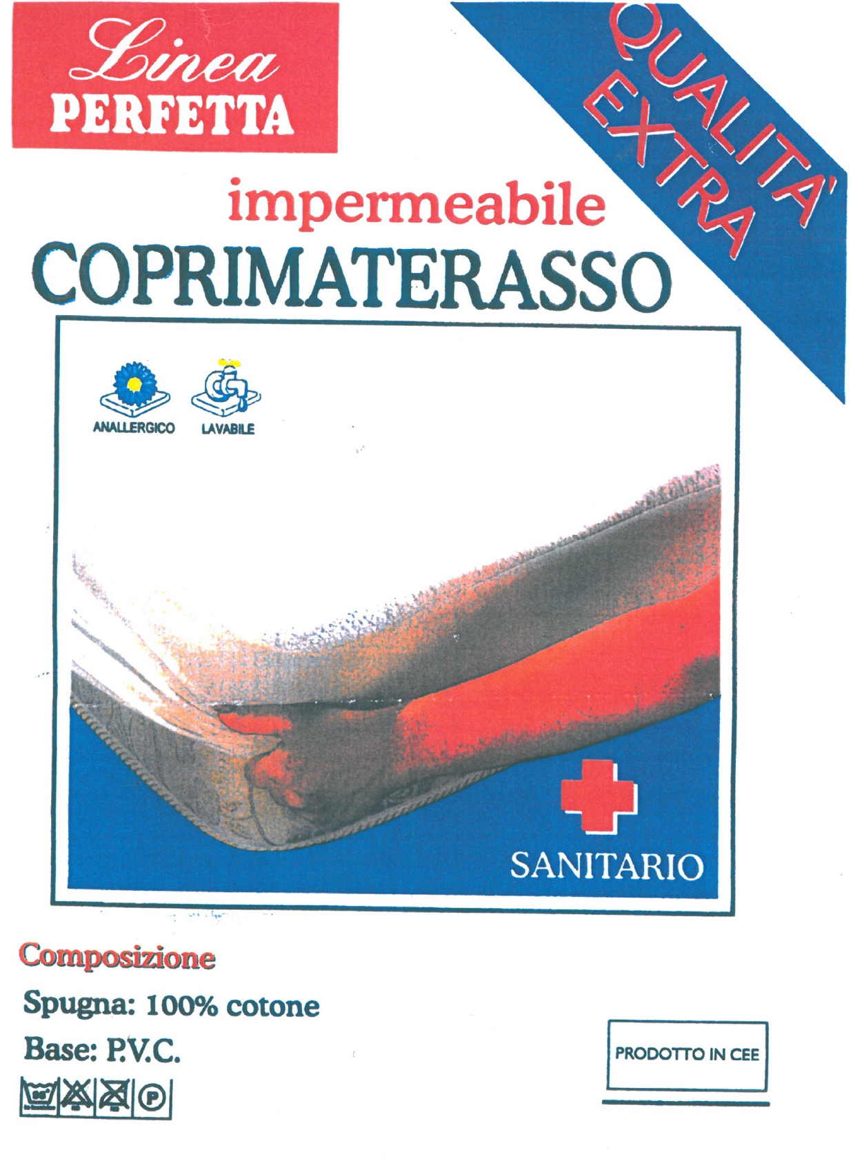 Coprimaterasso impermeabile con base in pvc per letto 1 piazza e mezza